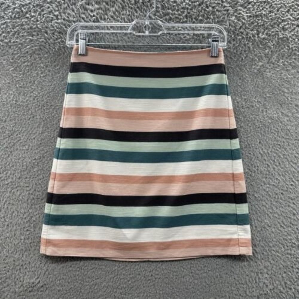 LOFT‎ Tube Skirt Women's 00P Multicolored Striped A-Line Skirt Ladies 00P